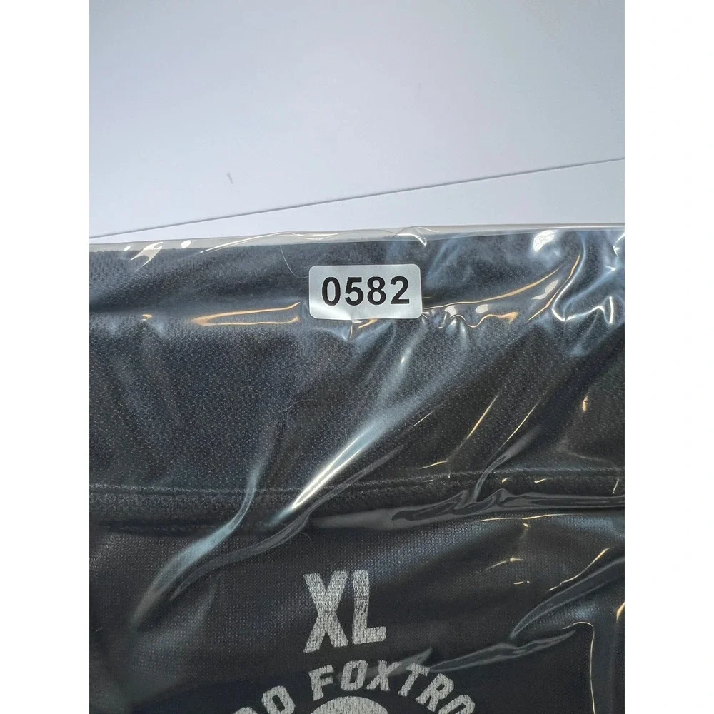 Zero Foxtrot Polo Shirt Men XL Black Skull Spade Logo Performance Tactical Short